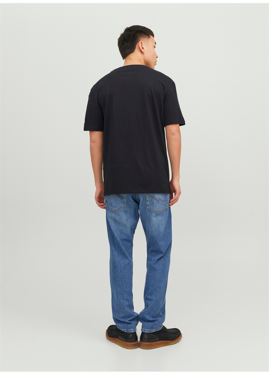 Jack & Jones Yuvarlak Yaka Siyah Erkek T-Shirt JJESTAR JJ TEE SS NOOS_6