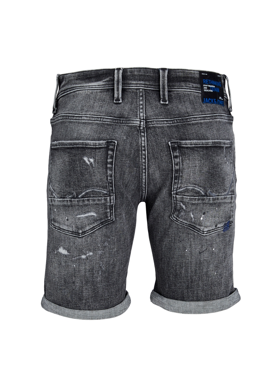 Jack & Jones Slim Fit Gri Erkek Denim Şort JJIRICK JJBLAIR SHORTS GE 402 SN_1