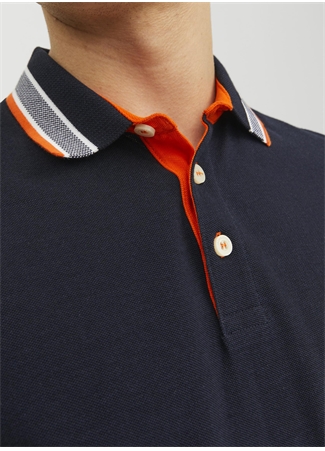 Jack & Jones Lacivert Erkek Polo T-Shirt JJEPAULOS POLO SS NOOS_2