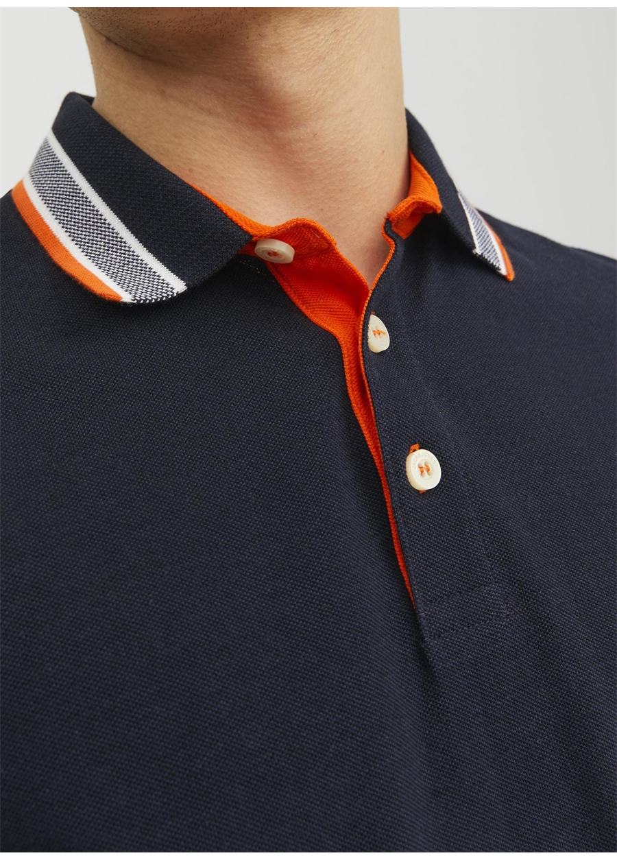 Jack & Jones Lacivert Erkek Polo T-Shirt JJEPAULOS POLO SS NOOS_2