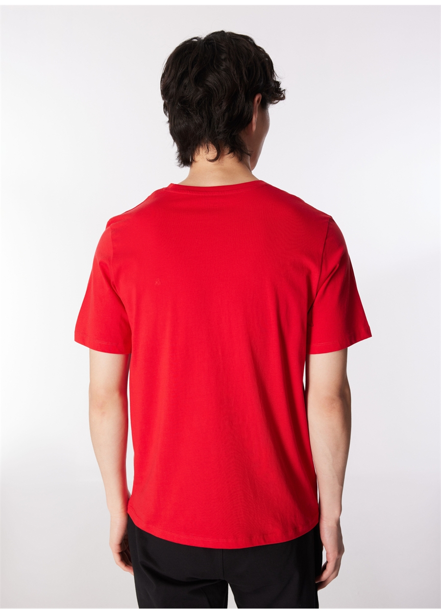 Jack & Jones Bisiklet Yaka Kırmızı Erkek T-Shirt JJEPAULOS TEE SS CREW NECK NOOS_4