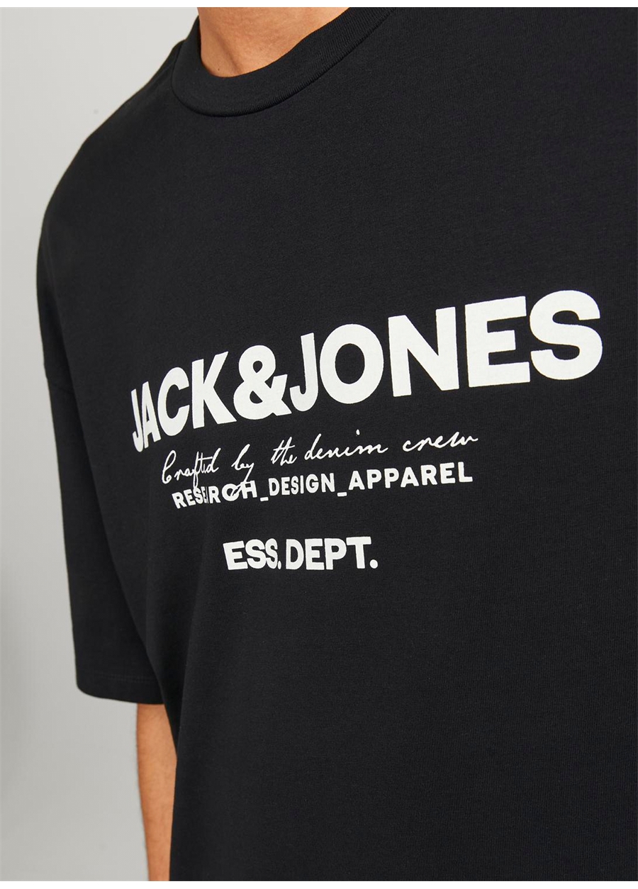 Jack & Jones Bisiklet Yaka Siyah Erkek T-Shirt JJGALE TEE SS O-NECK LN_4