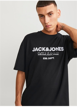 Jack & Jones Bisiklet Yaka Siyah Erkek T-Shirt JJGALE TEE SS O-NECK LN_5