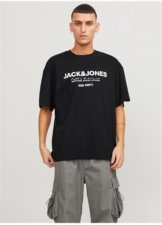 Jack & Jones Bisiklet Yaka Siyah Erkek T-Shirt JJGALE TEE SS O-NECK LN_6