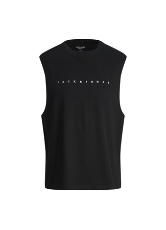 Jack & Jones Yuvarlak Yaka Siyah Erkek T-Shirt JJESTAR JJ SLEEVELESS TEE SN_0