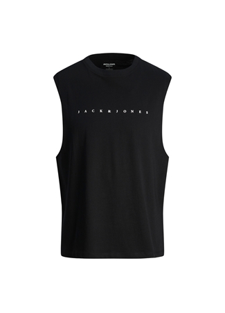 Jack & Jones Yuvarlak Yaka Siyah Erkek T-Shirt JJESTAR JJ SLEEVELESS TEE SN_1