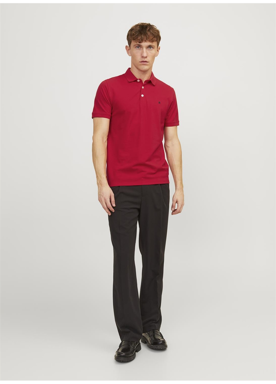 Jack & Jones Kırmızı Erkek Polo T-Shirt JJEPAULOS POLO SS NOOS_4