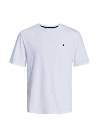 Jack & Jones Bisiklet Yaka Beyaz Erkek T-Shirt JJEPAULOS TEE SS CREW NECK NOOS_0