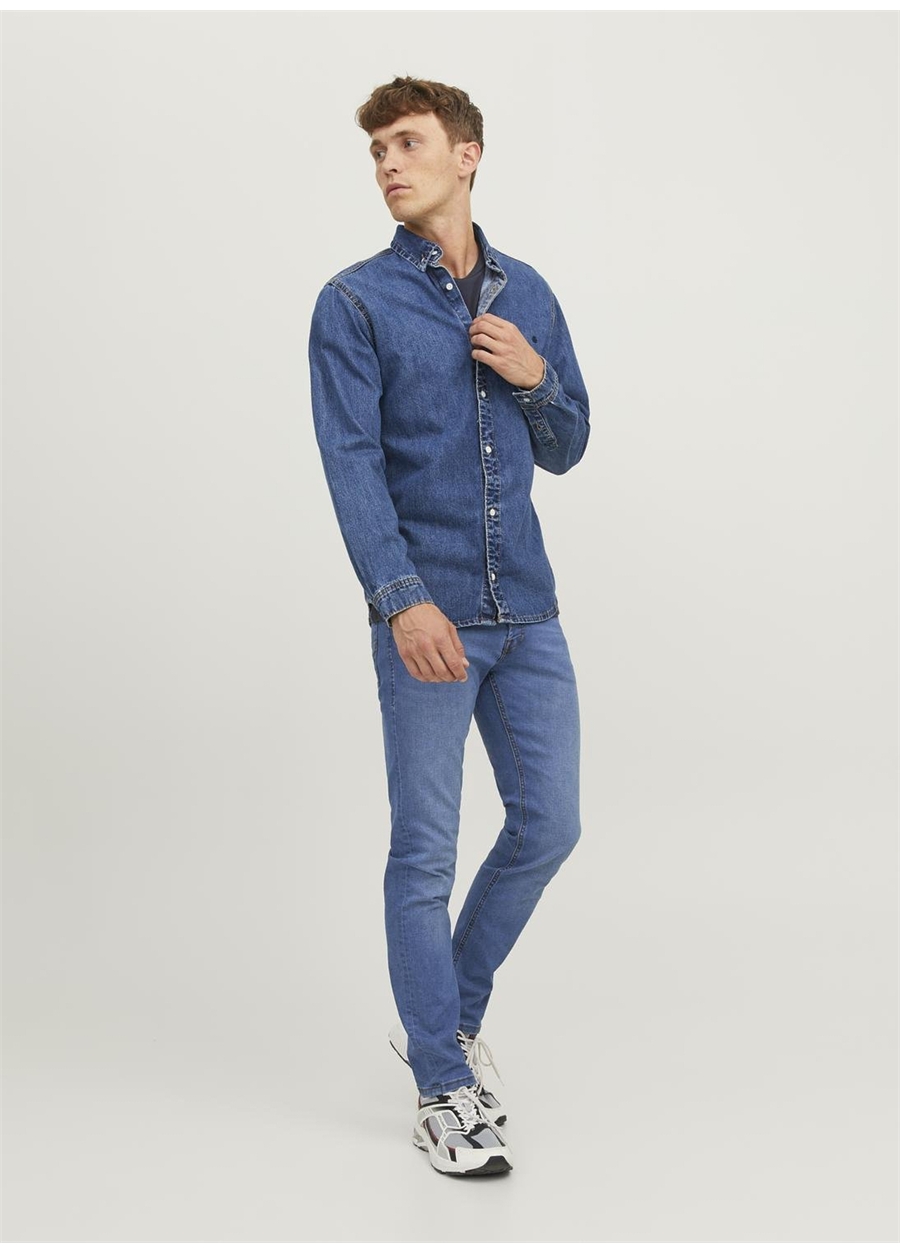 Jack & Jones JJIGLENN JJORIGINAL SQ 223 NOOS Erkek Düşük Bel Slim Fit Denim Pantolon_12