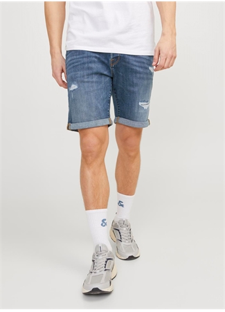 Jack & Jones Regular Fit Mavi Erkek Denim Şort JJIRICK JJFOX SHORTS 50SPS CB 039 S_0