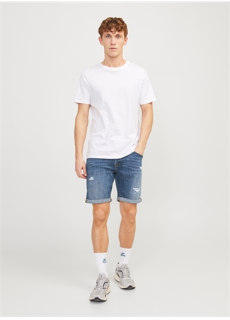 Jack & Jones Regular Fit Mavi Erkek Denim Şort JJIRICK JJFOX SHORTS 50SPS CB 039 S_1