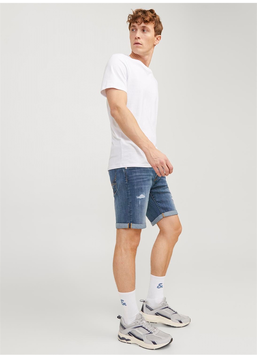 Jack & Jones Regular Fit Mavi Erkek Denim Şort JJIRICK JJFOX SHORTS 50SPS CB 039 S_2