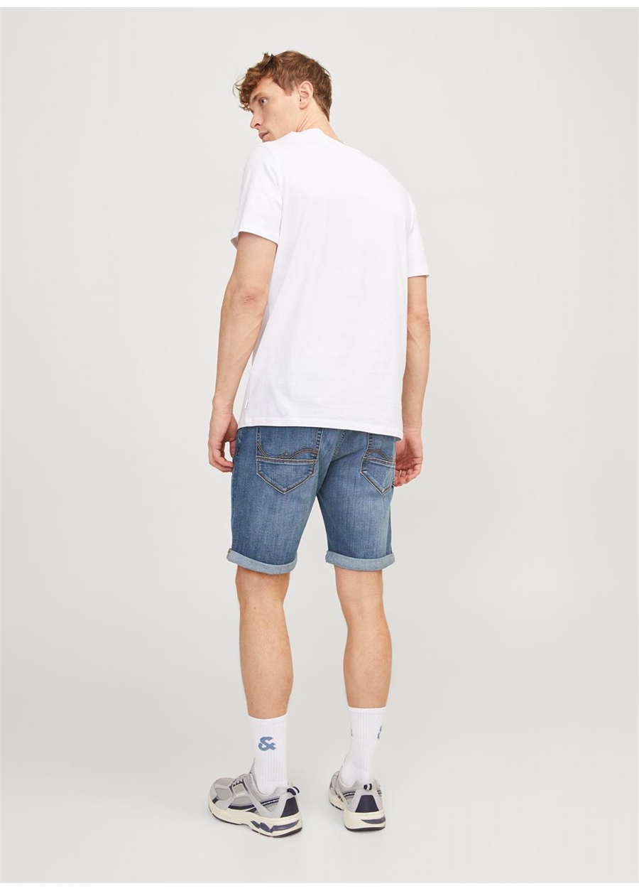 Jack & Jones Regular Fit Mavi Erkek Denim Şort JJIRICK JJFOX SHORTS 50SPS CB 039 S_5