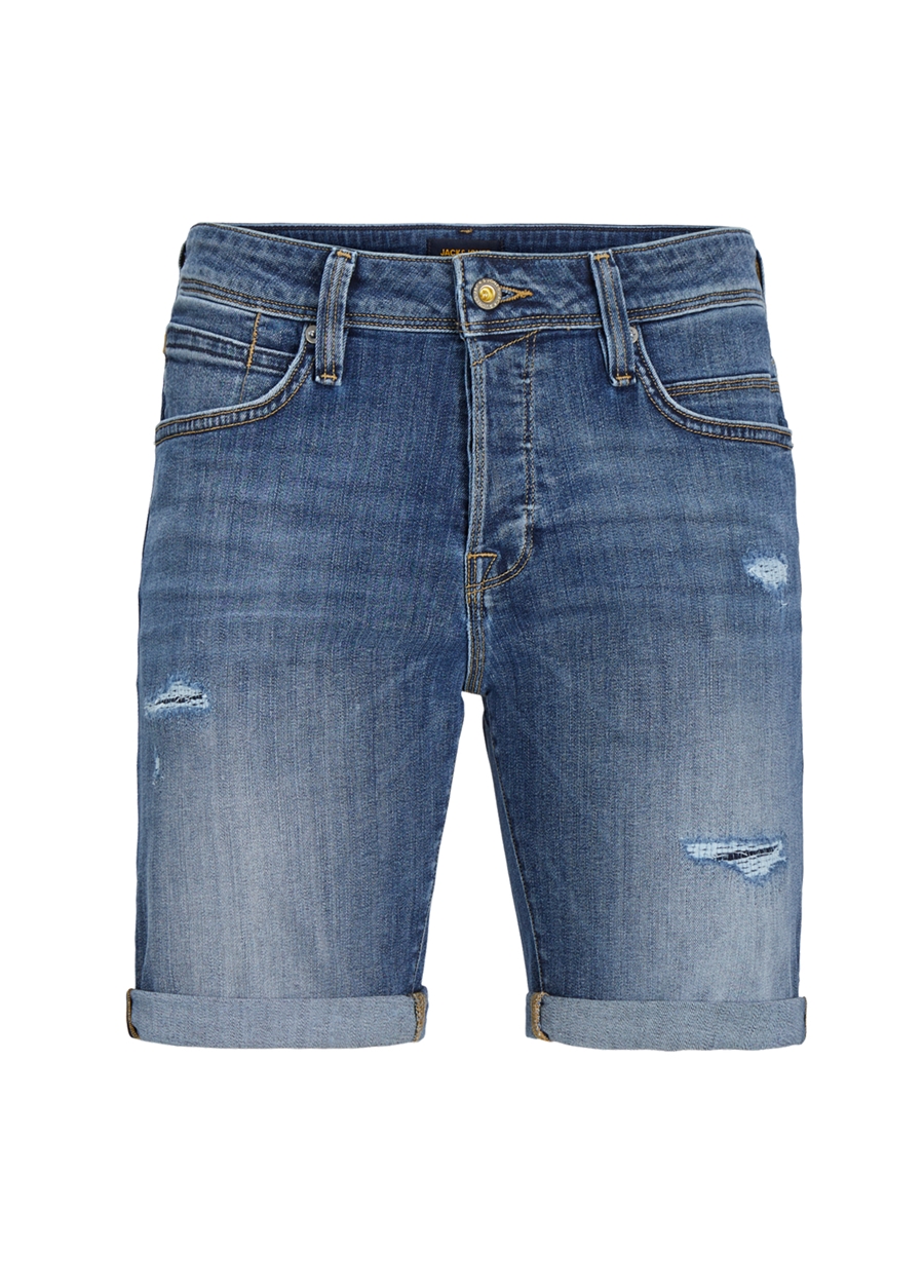 Jack & Jones Regular Fit Mavi Erkek Denim Şort JJIRICK JJFOX SHORTS 50SPS CB 039 S_6