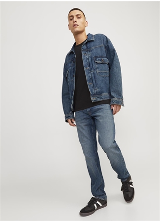 Jack & Jones JJIMIKE JJORIGINAL SBD 517 Erkek Yüksek Bel Tapered Fit Denim Pantolon_0