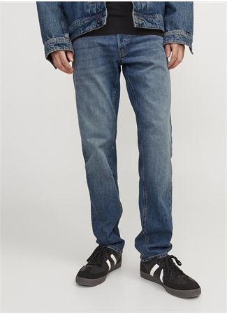 Jack & Jones JJIMIKE JJORIGINAL SBD 517 Erkek Yüksek Bel Tapered Fit Denim Pantolon_11