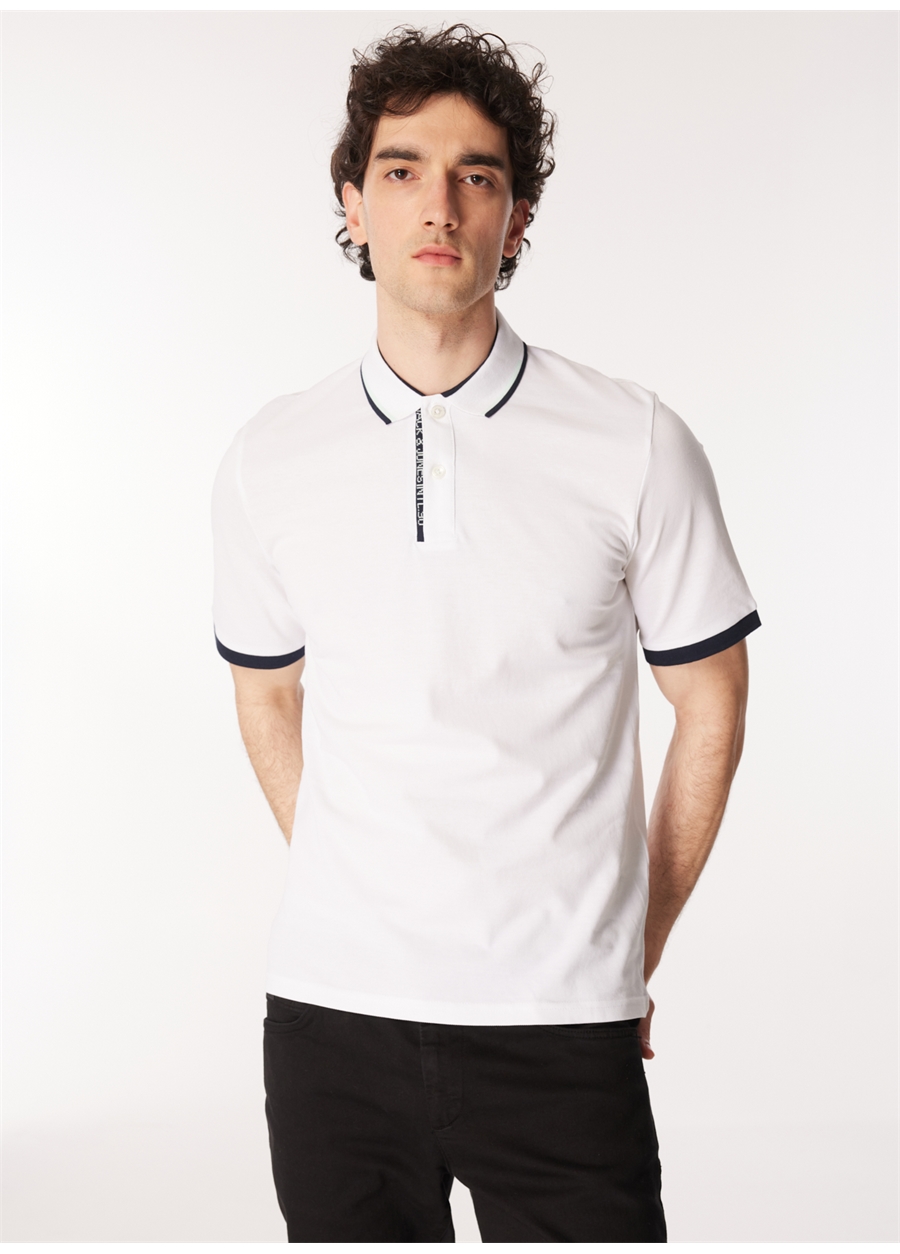 Jack & Jones Beyaz Erkek Polo T-Shirt JJSTEEL POLO SS_2