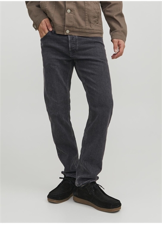 Jack & Jones JJIMIKE JJORIGINAL AM 389 NOOS Siyah Erkek Standart Bel Tapered Fit Denim Pantolon