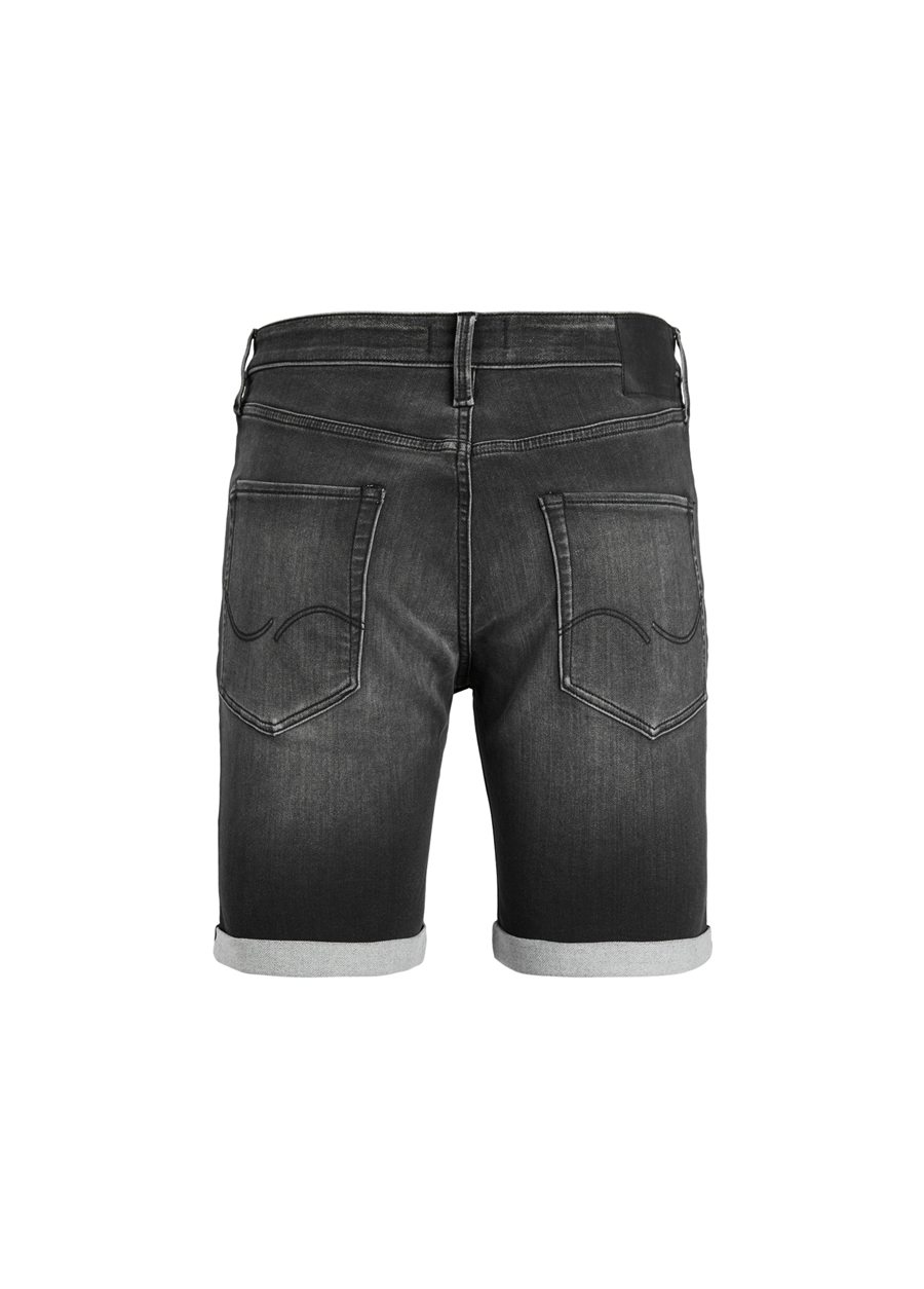 Jack & Jones Regular Fit Siyah Erkek Denim Şort JJIRICK JJICON SHORTS SQ 612 I.K SS_1