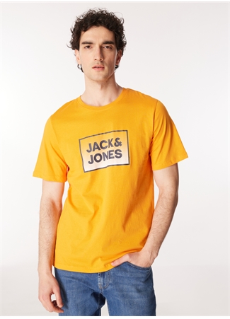 Jack & Jones Yuvarlak Yaka Turuncu Erkek T-Shirt JJSTEEL TEE SS CREW NECK_2