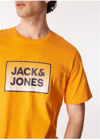 Jack & Jones Yuvarlak Yaka Turuncu Erkek T-Shirt JJSTEEL TEE SS CREW NECK_3