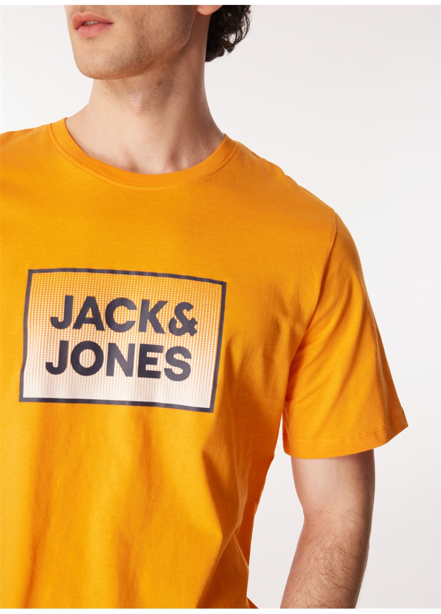 Jack & Jones Yuvarlak Yaka Turuncu Erkek T-Shirt JJSTEEL TEE SS CREW NECK_3