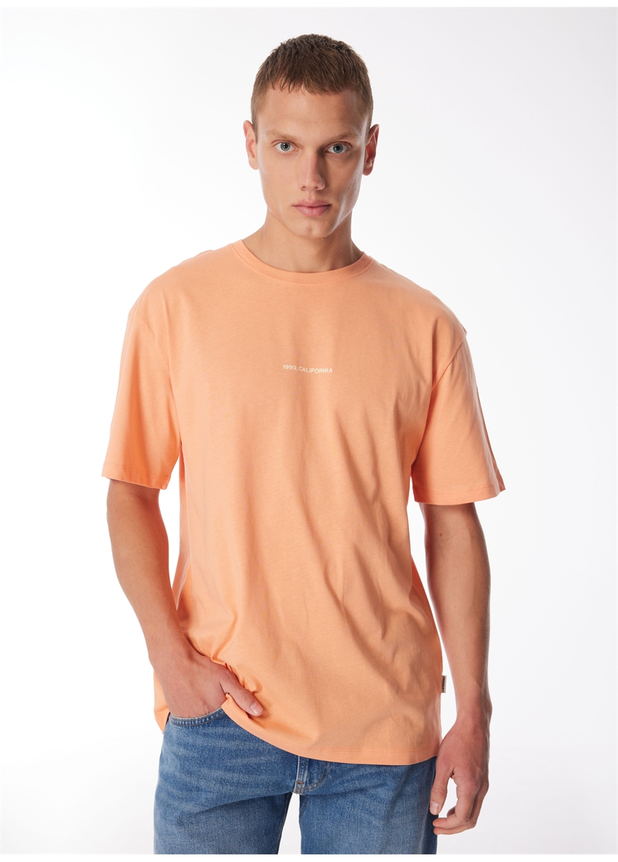 Jack & Jones Bisiklet Yaka Turuncu Erkek T-Shirt JORARUBA LANDSCAPE TEE SS CREW NECK_0