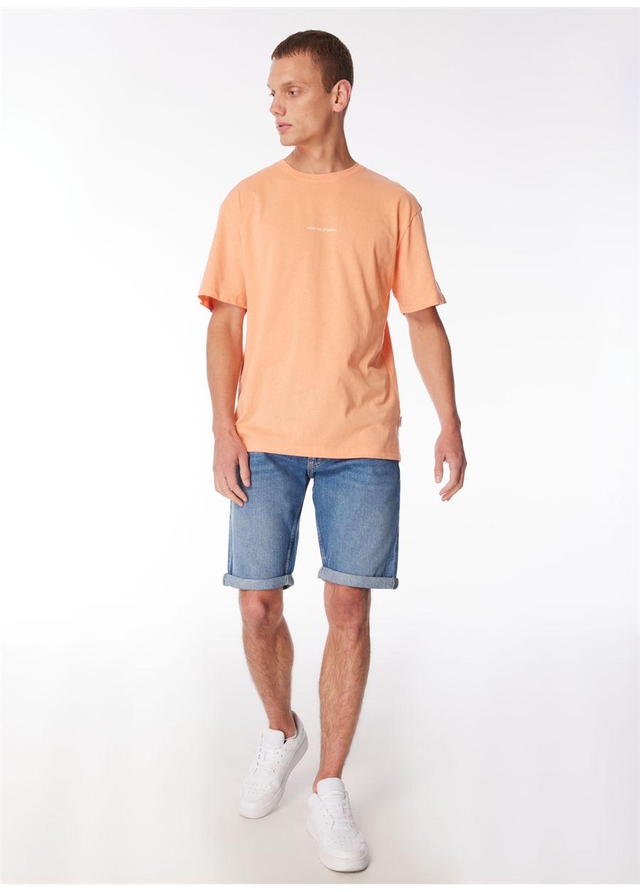 Jack & Jones Bisiklet Yaka Turuncu Erkek T-Shirt JORARUBA LANDSCAPE TEE SS CREW NECK_1