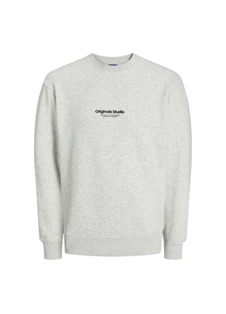 Jack & Jones Bisiklet Yaka Beyaz Melanj Erkek Sweatshırt JORVESTERBRO SWEAT CREW NECK NOOS_4