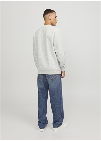 Jack & Jones Bisiklet Yaka Beyaz Melanj Erkek Sweatshırt JORVESTERBRO SWEAT CREW NECK NOOS_6