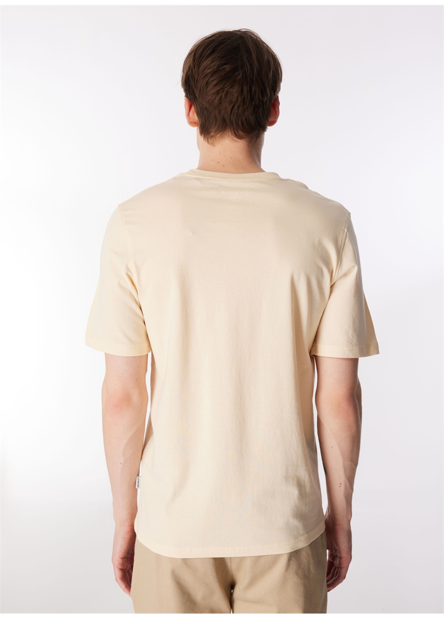 Jack & Jones Bisiklet Yaka Krem Erkek T-Shirt JORLAFAYETTE BOX TEE SS CREW NECK_4