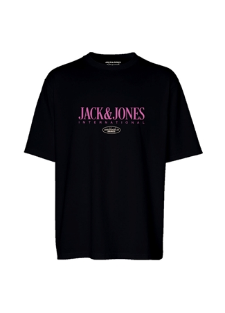 Jack & Jones Bisiklet Yaka Siyah Erkek T-Shirt JORLUCCA TEE SS CREW NECK 1 FST PLS_1