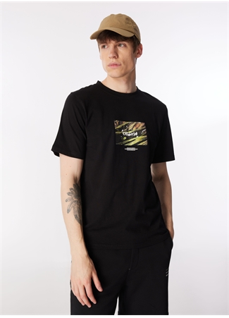 Jack & Jones Bisiklet Yaka Siyah Erkek T-Shirt JORLAFAYETTE PHOTO TEE SS CREW NECK_2