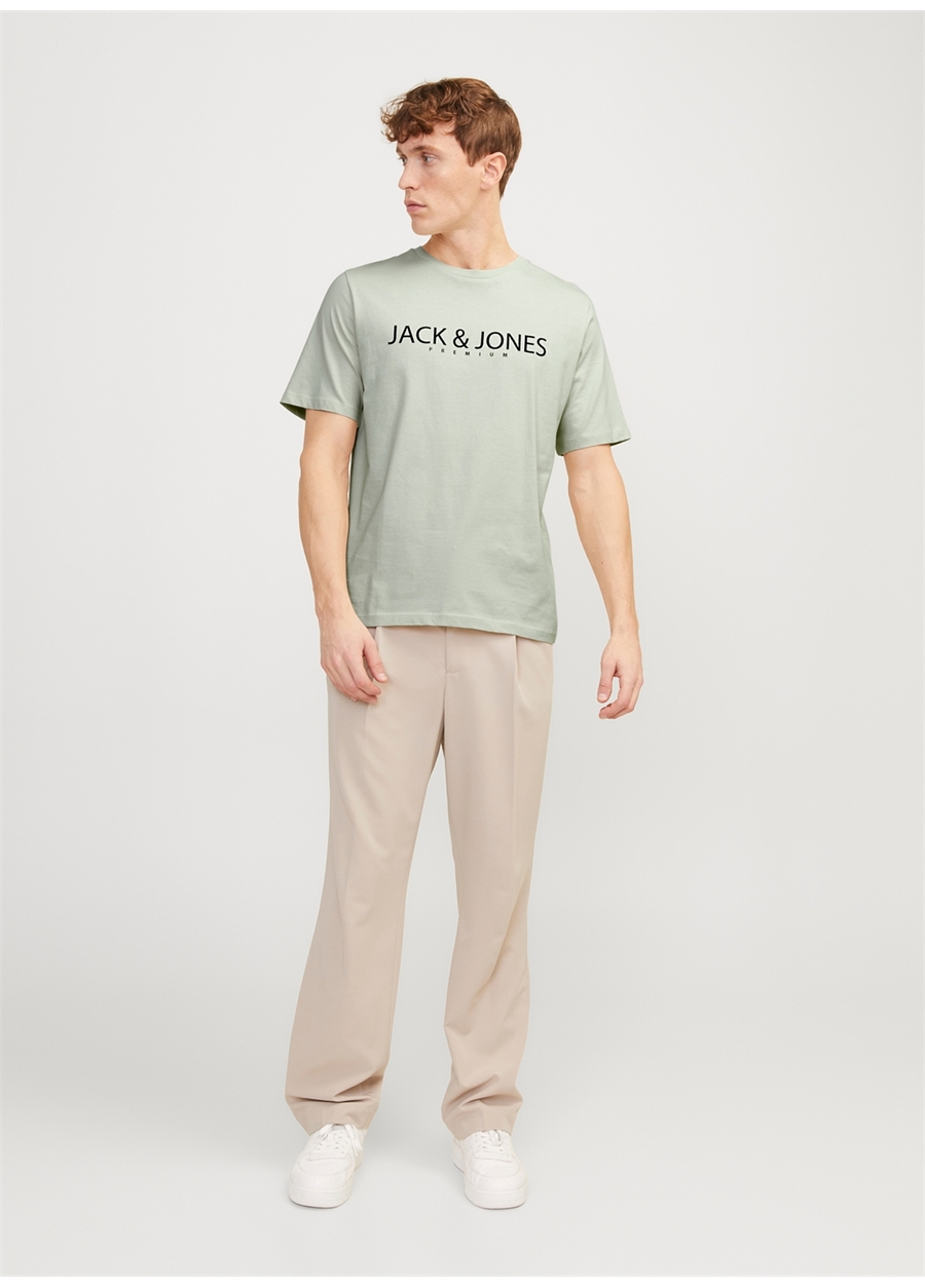 Jack & Jones Yuvarlak Yaka Gri Erkek T-Shirt JPRBLAJACK SS TEE CREW NECK FST LN._0