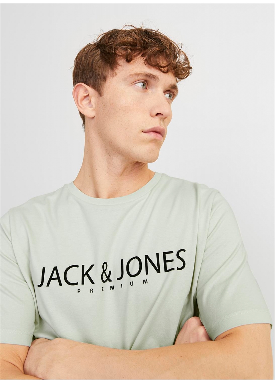 Jack & Jones Yuvarlak Yaka Gri Erkek T-Shirt JPRBLAJACK SS TEE CREW NECK FST LN._2