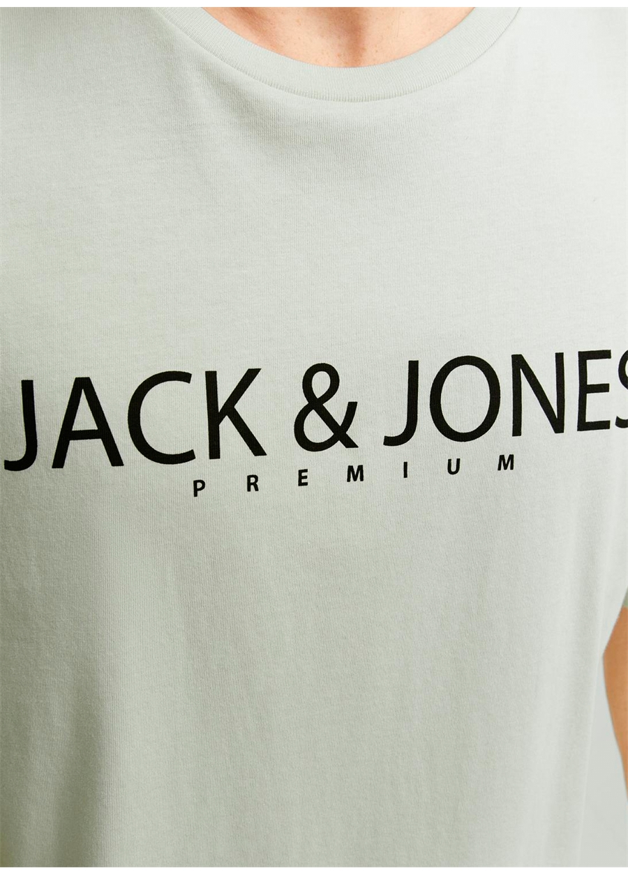 Jack & Jones Yuvarlak Yaka Gri Erkek T-Shirt JPRBLAJACK SS TEE CREW NECK FST LN._3