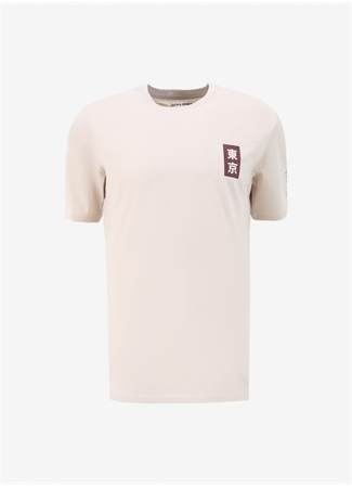 Jack & Jones Bisiklet Yaka Krem Erkek T-Shirt JORMICAH TEE SS CREW NECK EXC_1