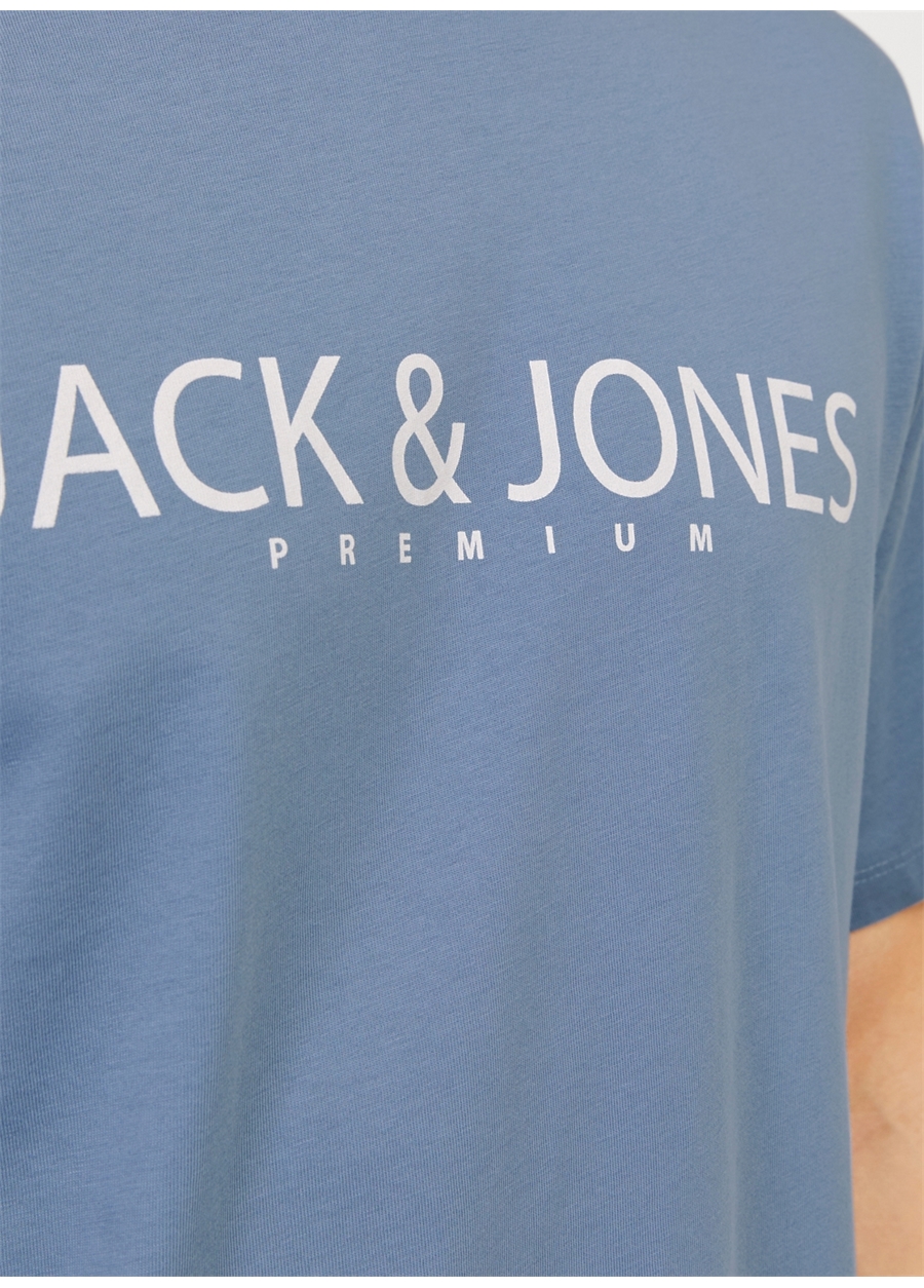 Jack & Jones Yuvarlak Yaka Gri Erkek T-Shirt JPRBLAJACK SS TEE CREW NECK FST LN1_3