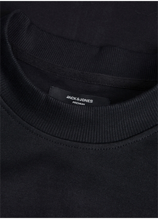 Jack & Jones Dik Yaka Siyah Erkek Sweatshırt JPRBLASANCHEZ BRANDING SWEAT CREW N_2