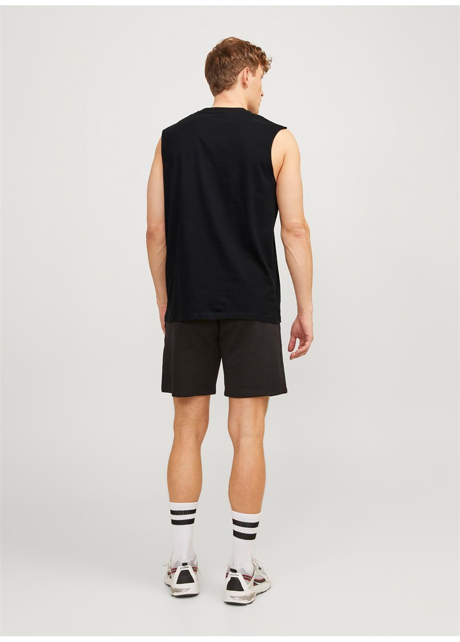 Jack & Jones Bisiklet Yaka Siyah Erkek T-Shirt JORVESTERBRO SLEEVELESS TEE SN_5