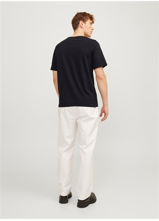 Jack & Jones Yuvarlak Yaka Siyah Erkek T-Shirt JPRBLAJACK SS TEE CREW NECK FST LN_5