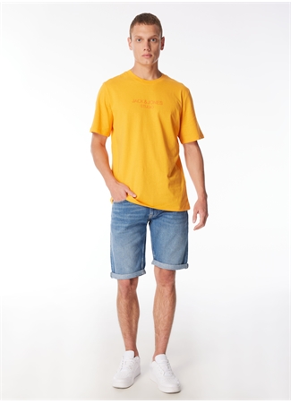 Jack & Jones Yuvarlak Yaka Turuncu Erkek T-Shirt JPRBLULOUI TEE SS CREW NECK EXC_1