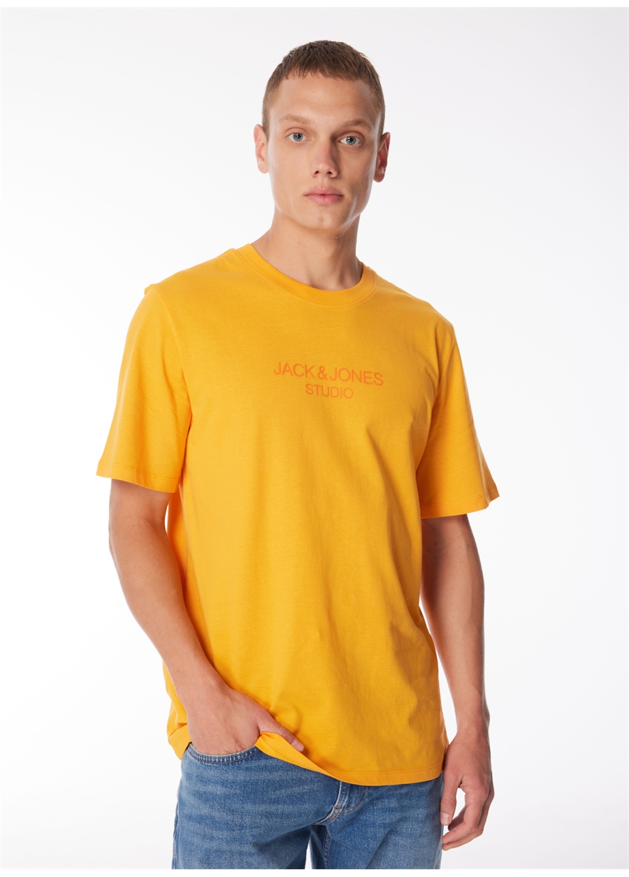 Jack & Jones Yuvarlak Yaka Turuncu Erkek T-Shirt JPRBLULOUI TEE SS CREW NECK EXC_2