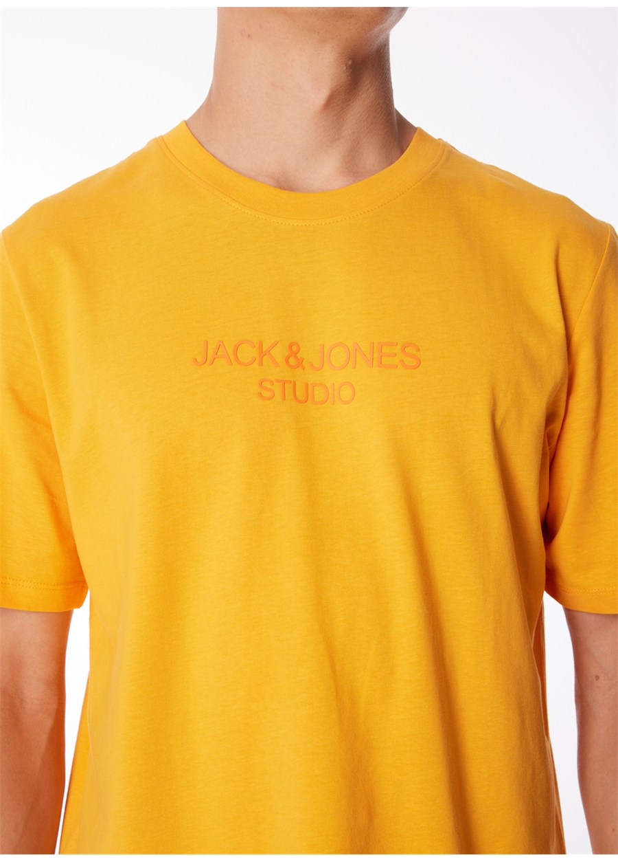 Jack & Jones Yuvarlak Yaka Turuncu Erkek T-Shirt JPRBLULOUI TEE SS CREW NECK EXC_3