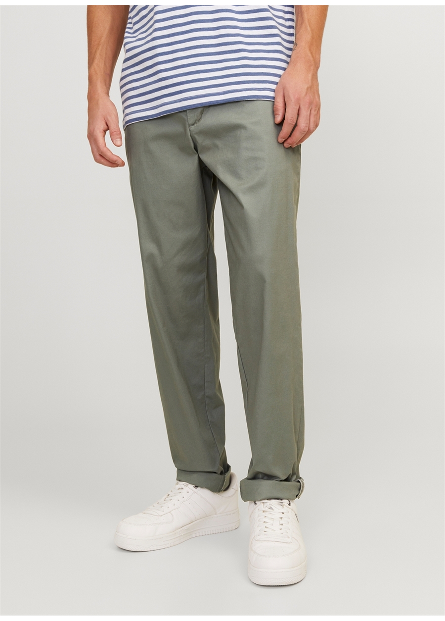 Jack & Jones Normal Bel Havuç Haki Erkek Chino Pantolon JPSTACE JJSUMMER CHINO_2