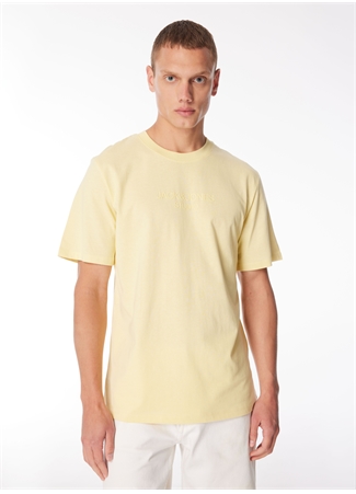 Jack & Jones Yuvarlak Yaka Sarı Erkek T-Shirt JPRBLULOUI TEE SS CREW NECK EXC