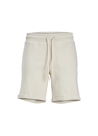 Jack & Jones Comfort Fit Krem Erkek Sweat Şort JPSTSMART SWEAT SHORTS AM