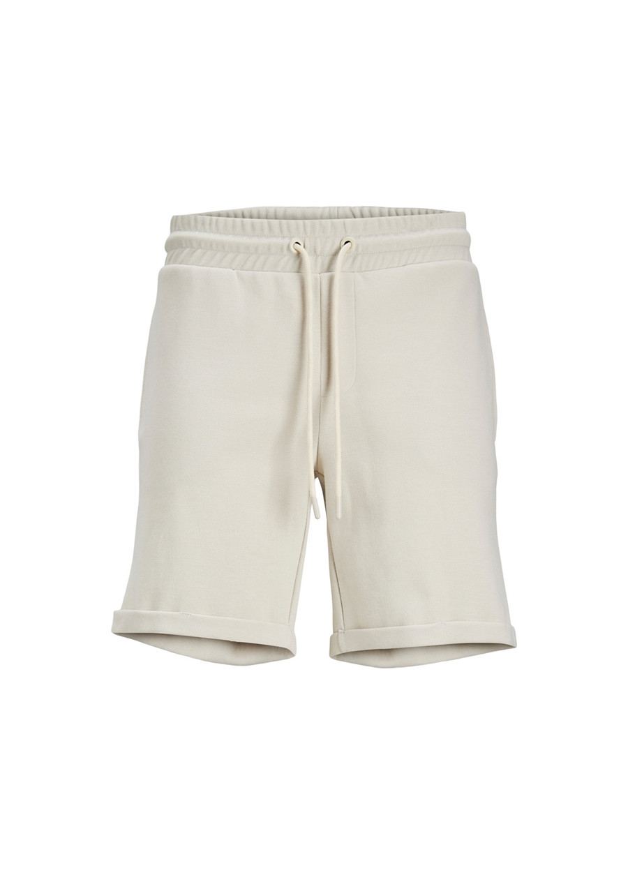 Jack & Jones Comfort Fit Krem Erkek Sweat Şort JPSTSMART SWEAT SHORTS AM_0