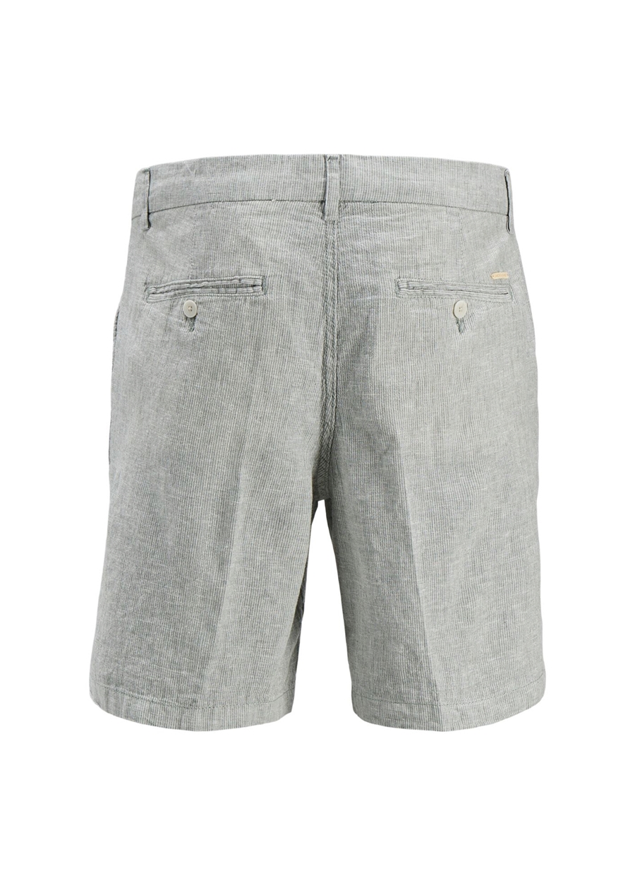 Jack & Jones Haki Erkek Tapered Fit Chino Şort JPSTACE JJCAIRO LINEN BLEND_3