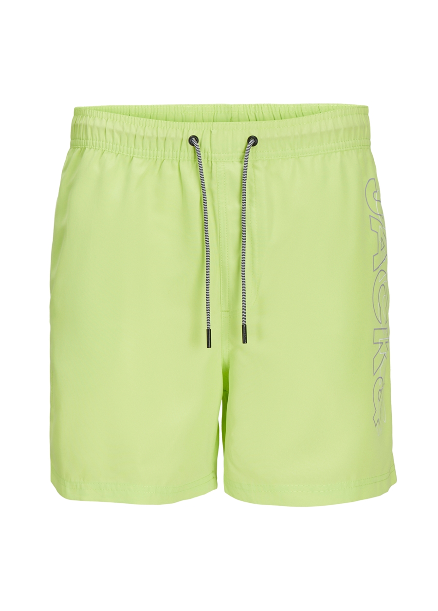 Jack & Jones Yeşil Erkek Şort Mayo JPSTFIJI JJSWIM DOUBLE LOGO SN LY_0